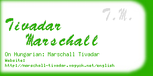 tivadar marschall business card